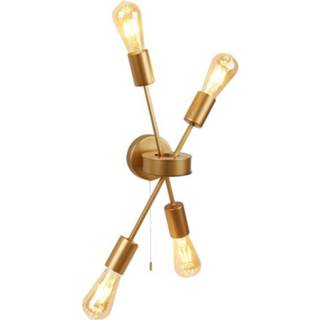 👉 Wandlamp gouden active Searchlight Alpha 2904-4GO 5053423134420