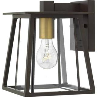 👉 Buitenwandlamp klein brons-kastanje bruin hinkley a++ aluminium Walker 1-lamp -