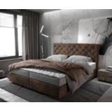 👉 Matras bruin DELIFE Boxspring-bed Dream-Great 180x200 cm vintage met en topper 4250342609867