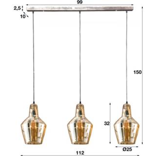 👉 Design hanglamp glas a++ active Retro Revival wandschakelaar amber Meer Fay 7432233266244