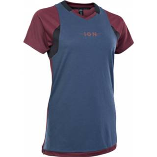 👉 Fiets shirt blauw vrouwen XL ION - Women's Tee S/S Scrub AMP Fietsshirt maat 42 XL, 9008415979912