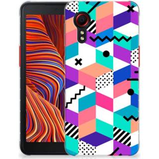 👉 Houten blok Samsung Galaxy Xcover 5 TPU Hoesje Blokken Kleurrijk 8720215178753