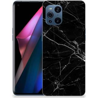 👉 Siliconen hoesje zwart marmer OPPO Find X3 | Pro TPU - Origineel Cadeau Vader 8720215187083