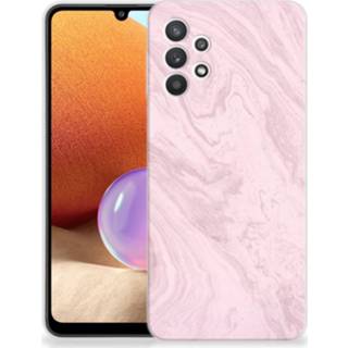 👉 Siliconen hoesje roze Samsung Galaxy A32 4G TPU Marble Pink - Origineel Cadeau Vriendin 8720215893960