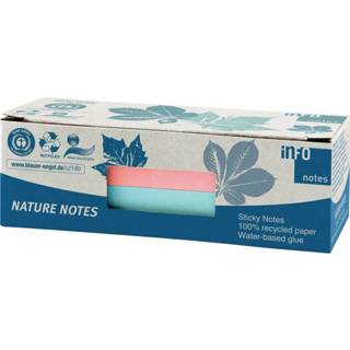 Info nature notes ass kleur 50x40, 12 blokken a 100 vel