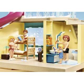 👉 Zwembad kunststof One Size meerkleurig PLAYMOBIL Family Fun bungalow met junior 156-delig 4008789704351