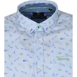 👉 Overhemd blauw katoen XXL ruit male NZA Malte Brun Lichtblauw 8719608619461 2900040284034