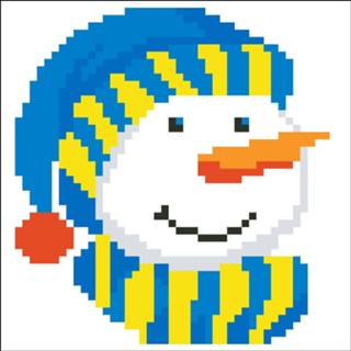 👉 One Size GeenKleur Snowman Cap Picture Diamond Dotz - 13x13 cm Painting 4897073240510