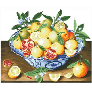 👉 One Size GeenKleur Still Life with Lemons Diamond Dotz - 52x42 cm Painting 4897073240909