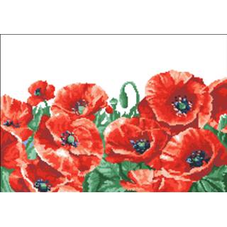 👉 Rood One Size GeenKleur Red Poppy Field Diamond Dotz - 60x42 cm Painting 4897073243689