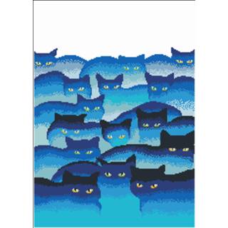 👉 One Size GeenKleur Smokey Mountain Cats Diamond Dotz - 47x66 cm Painting 4897073241005