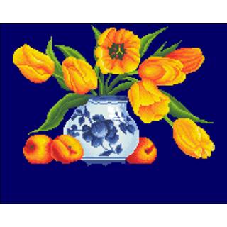 👉 Geel One Size GeenKleur Yellow Tulips Diamond Dotz - 51x40 cm Painting 4897073241814