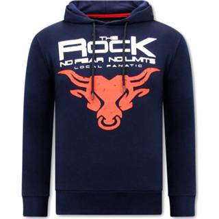 👉 Hoodie polyester l blauw truien male Local Fanatic print the rock 7435144355304 7435144354376 7435144354383 7435144354390