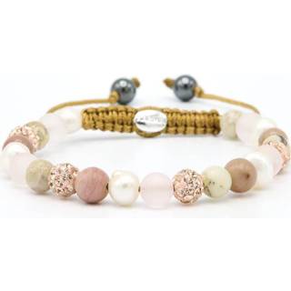 👉 Karma armband beige rose kristal vrouwen nederlands Spiral Every Day Crystal