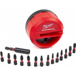 👉 Bitset active MILWAUKEE 4932430904 Shockwave Puck set 15-delige impact duty in cassette
