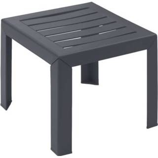 👉 Terrastafel antraciet PVC male Grosfillex lage tuintafel Miami 40x40cm 3100038064979