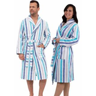 👉 Badjas s Katoenen met strepen - unisex