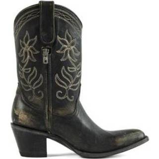 👉 Vrouwen zwart Boots with flower patterns