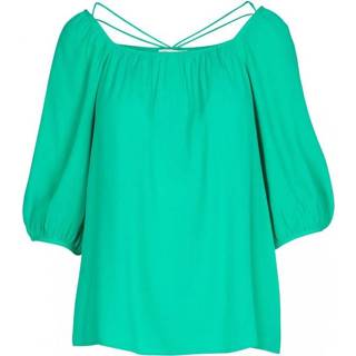 👉 Blous XL vrouwen groen Blouse en crêpe uni 1622717144359