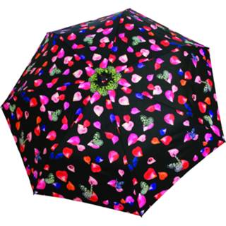👉 Storm paraplu multi-zwart zwart Smati Pétale Opvouwbare Stormparaplu - Compact Auto Open/Dicht ø 90 cm Zwart/Multi Kleur 3760042161097