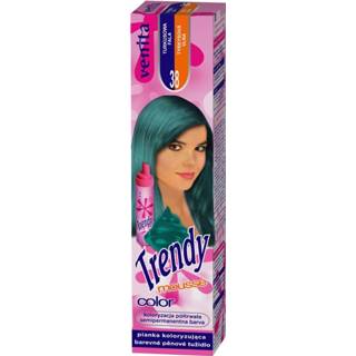 👉 Haarkleuring turkoois One Size no color Trendy Mousse 38 Turquoise Wave 75ml 5902101515818