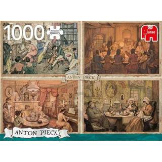 👉 Puzzel One Size no color Premium Collection - Anton Pieck Entertainment in the livingroom (1000 stukjes) 8710126188569