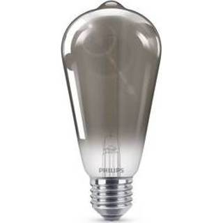 👉 Zwart wit male Philips LED Edison E27 2,3W warm 8718699759650