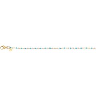 👉 Hals ketting edelstaal goud vrouwen nederlands turkoois IXXXi Collier Slim Ball Turquoise 45 cm 8719794043446