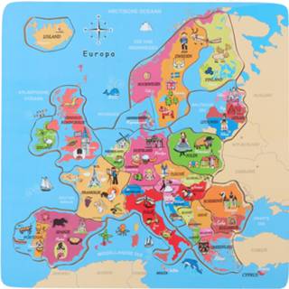 👉 Puzzel hout One Size no color Europa 18 Stukken 8711252174808