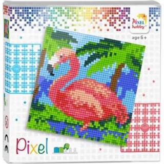 👉 GeenKleur Pixelhobby Classic Flamingo 12x12 cm 8718468144014