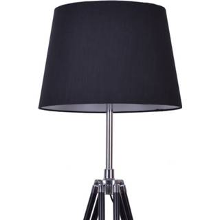 👉 Tripod zwarte chroom One Size GeenKleur Rouen Industrieel Design Vloerlamp Met Lampenkap 7432022422493