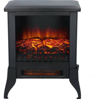👉 Sfeerhaard zwart metaal Classic Fire Elektrische Verona - 2000 Watt Kachel met Thermostaat 8711252164137