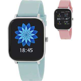 👉 Smartwatch siliconen rechthoek quartz kunststofglas digitaal blauw Marea met extra horlogeband B58006/4 8433269132441
