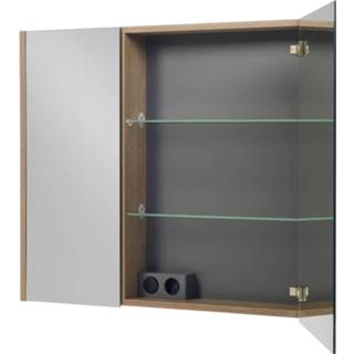 👉 Spiegelkast One Size bruin Saqu Salto 80x14x70 cm Toffee 8714175960879