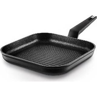 👉 Grillpan zwart aluminium Grillpan, 27 cm, - Gegoten Castey|Titanium 8436005068905