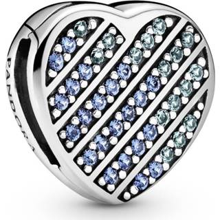 👉 Bedel blauw zilver One Size array Pandora Reflexions 799346C01 Bedel/Clip Blue Pave Heart 5700302916768