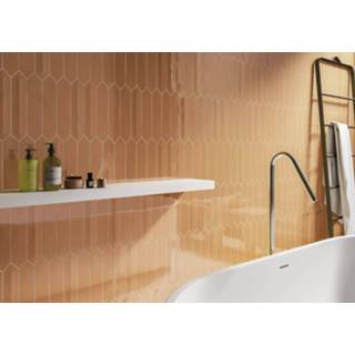 👉 Wandtegel Cifre Dimsey 6,5x33,2 cm Ochre glanzend (62 stuks) 8435311507115