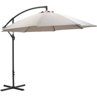👉 Zweef parasol aluminium rond zand Garden Impressions Athene zweefparasol Ø300 cm - 8713002110999