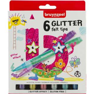 👉 Knutselset One Size GeenKleur Glitterstiften Bruynzeel - 6 stuks Tekenen 8712079421007
