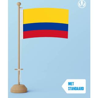 👉 Tafelvlag active Colombia 10x15cm | met standaard 7424951728753