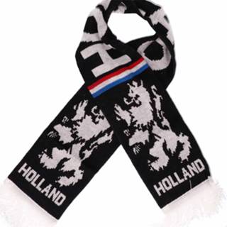 👉 Sjaal zwarte volwassenen Holland thema fan gebreid