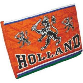 👉 Vlag oranje volwassenen Holland thema van 160 x 325 cm