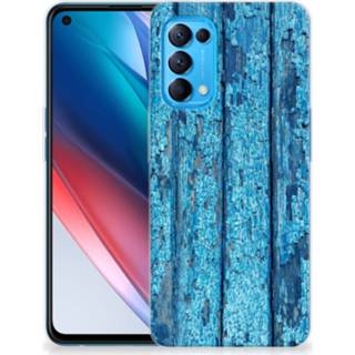 👉 Bumper hoesje blauw OPPO Find X3 Lite Wood Blue 8720215777284