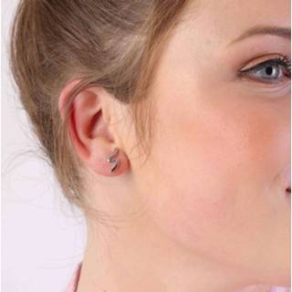 👉 Oorbel zilverkleurig zilveren zilver golf lucardi oorbellen 8719802109423