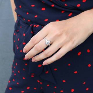 👉 Zirkonia zilverkleurig zilveren zilver druppel wit lucardi ring met 8719802124754