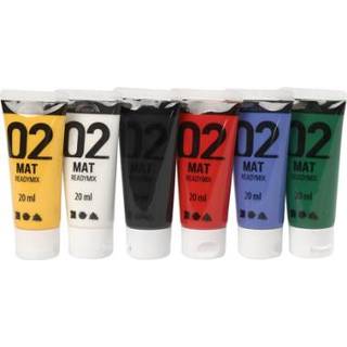 👉 Plakkaatverf meerkleurig A-Color Set Mat Primair 6x20 ml 5707167092972