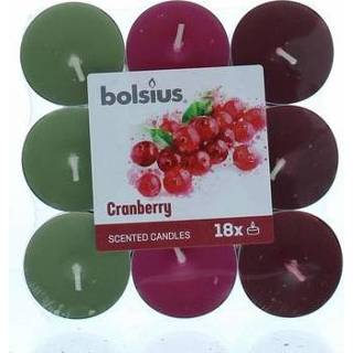 👉 Geur thee licht Bolsius Geurtheelicht multi colour brick 18 cranberry 18st 8717847139689