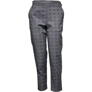 👉 XL vrouwen zwart Johanna slim check pants