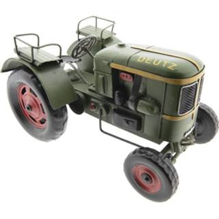 👉 Groen IJzer Deutz tractor model licentie - 26*17*14 cm staand Clayre & Eef 6Y2988 8717459656031