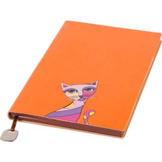 👉 Notitie boek oranje standaard meerkleurig Biggdesign Owl And City Notitieboekje - Hard Cover Notitieboek 13x21 cm 8681126417907